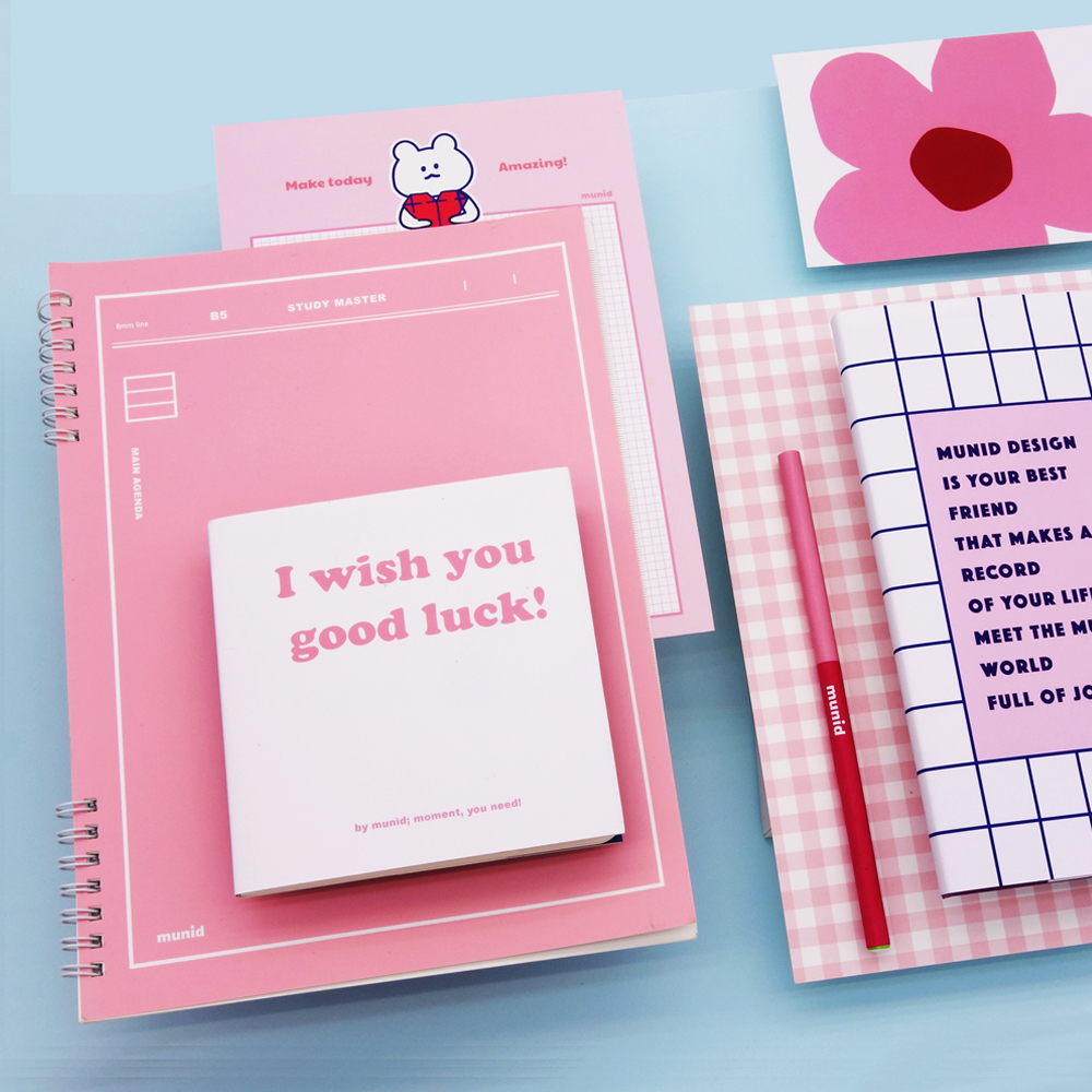 [SET] 뮤니드 스프링 8mm 라인 노트 화이트 4권 세트 이미지 2