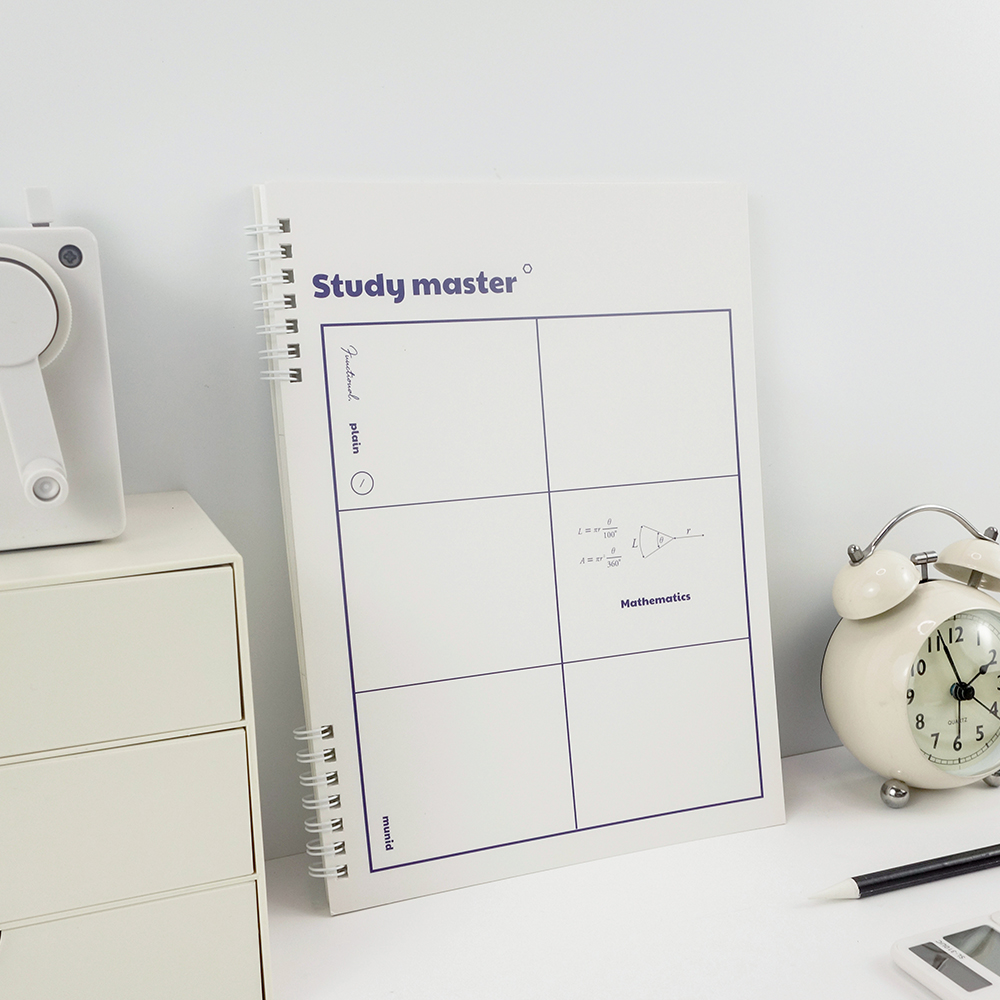 [SET] 뮤니드 스프링 6분할 수학 연습장 화이트 4권 세트 이미지 2