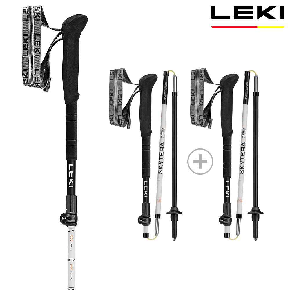 레키 스카이테라 FX 카본 SL 컴팩트 65520681 접이식 등산스틱 가벼운 등산 카본 폴딩 스틱 루프스트랩 버티콘그립 CLD 결합 방식