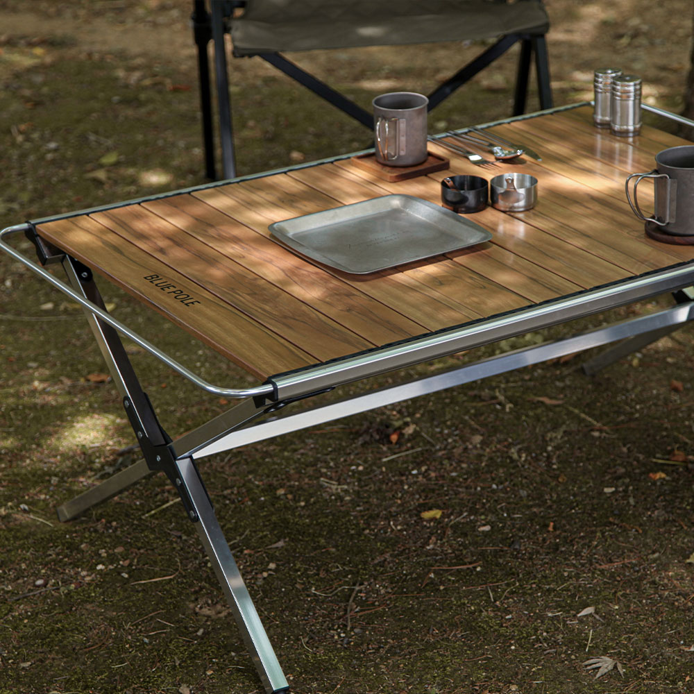 블루폴 마틴 롤 테이블 캠핑 경량 IGT 플레이트 호환 접이식 캠핑용 야외용 우드테이블