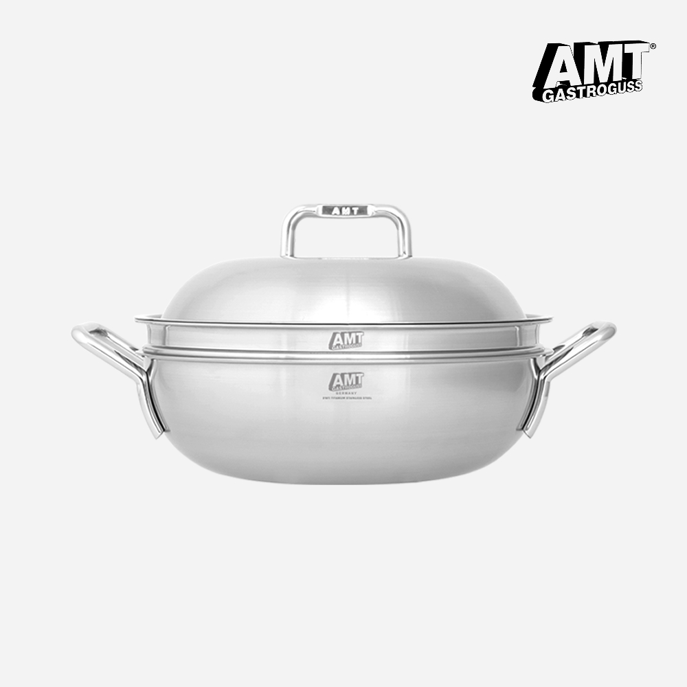 AMT 프로 냄비 4종 세트(16cm,20cm,24cm양수냄비, 파티웍28cm)+사은품 큐네이처 크림세정제 - 상세 이미지 2