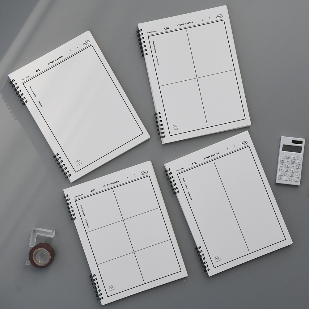 [SET] 뮤니드 스프링 좌철 다분할 노트 무지 4권 세트 이미지 2