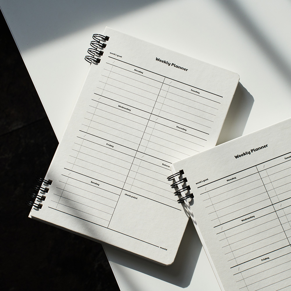 뮤니드 스프링 좌철 하드커버 아젠다 위클리 플래너 이미지 4