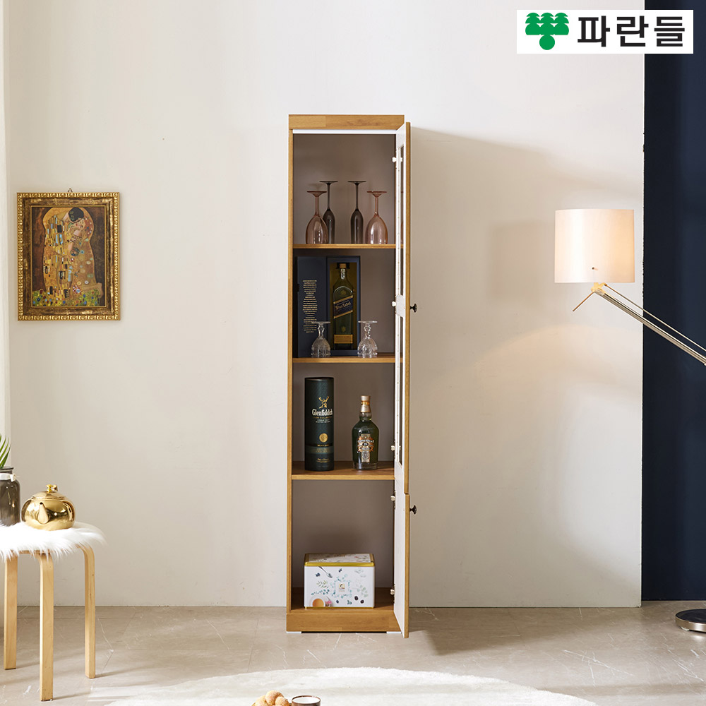 파란들가구 1800 유리문 수납틈새장 거실장식장 틈새수납장 - 상세 이미지 4
