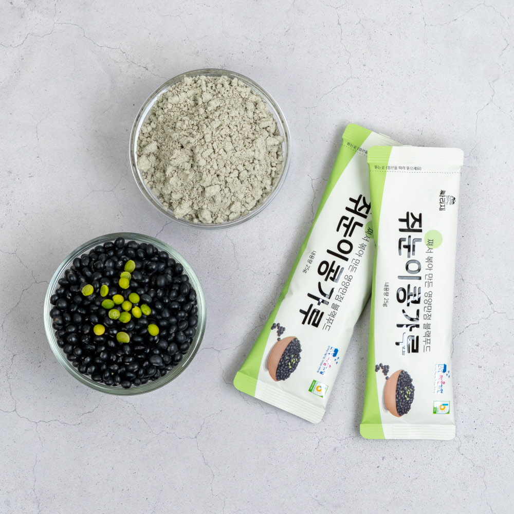 싸리재 선식 [ 국산 쥐눈이 콩가루 25g 20봉 ] 볶은 약콩 분말 검은콩가루 미숫가루 - 상세 이미지 2
