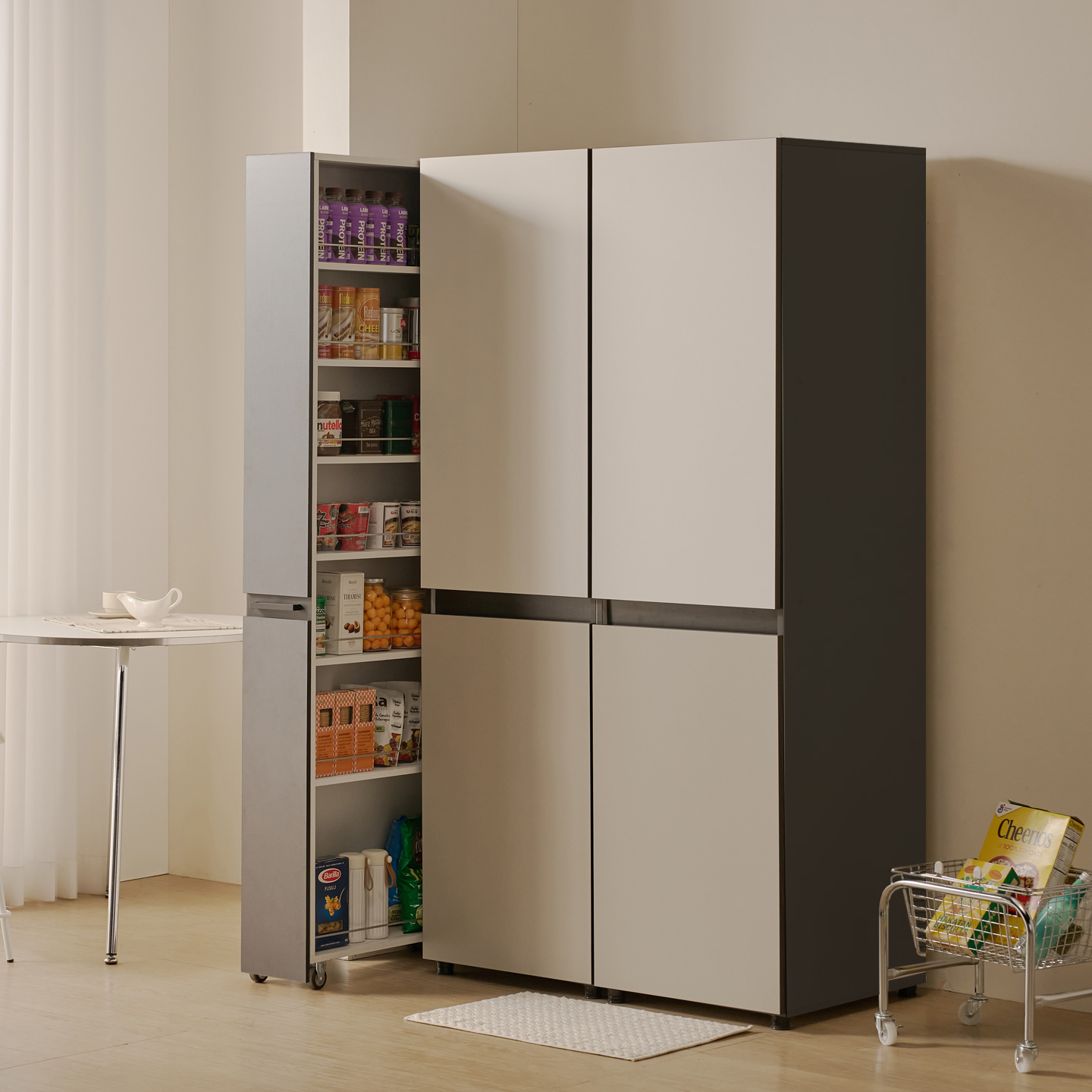 해피아이 컨실 냉장고 틈새수납장 틈새장 대형 160