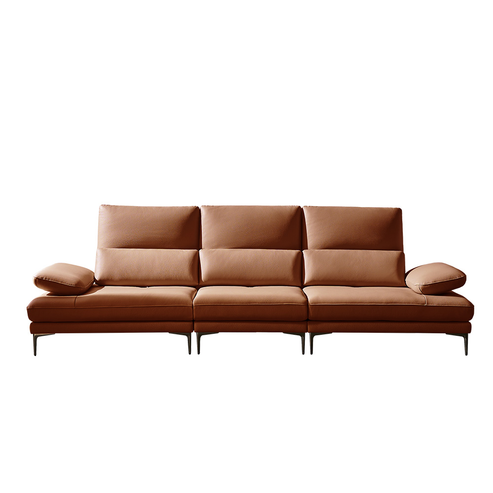 쉐우드가구 아소르 이태리 천연통가죽 기능성 스윙 소파 4인용 / 자재등급 E0 국내제조