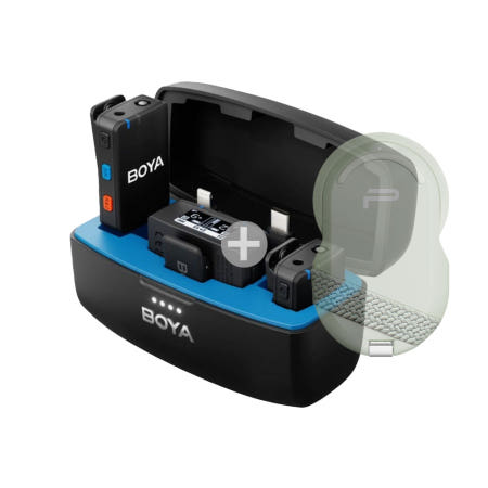 보야 2채널 무선 마이크 C타입 iOS TRS BOYAMIC (피지테크 맥세이프 그립톡)