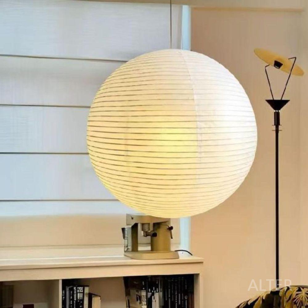 천장 조명 램프 한지 식탁등 무드등 거실 구형 전등갓 40CM+18W 삼색 조명 - 상품 이미지