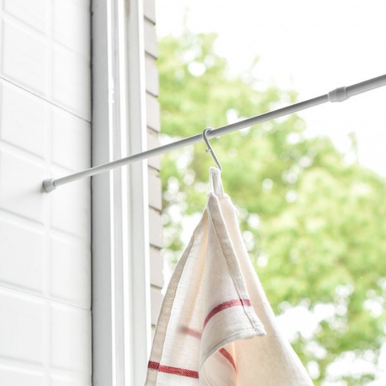 다용도 길이조절 틈새 커튼 미니 압축봉 18-28cm