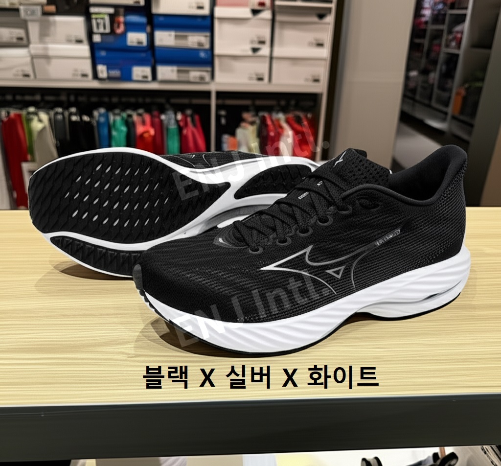 미즈노 웨이브 라이더 28 남성 런닝화 운동화 J1GC2403 250 화이트/네이비/블루 - 상세 이미지 3