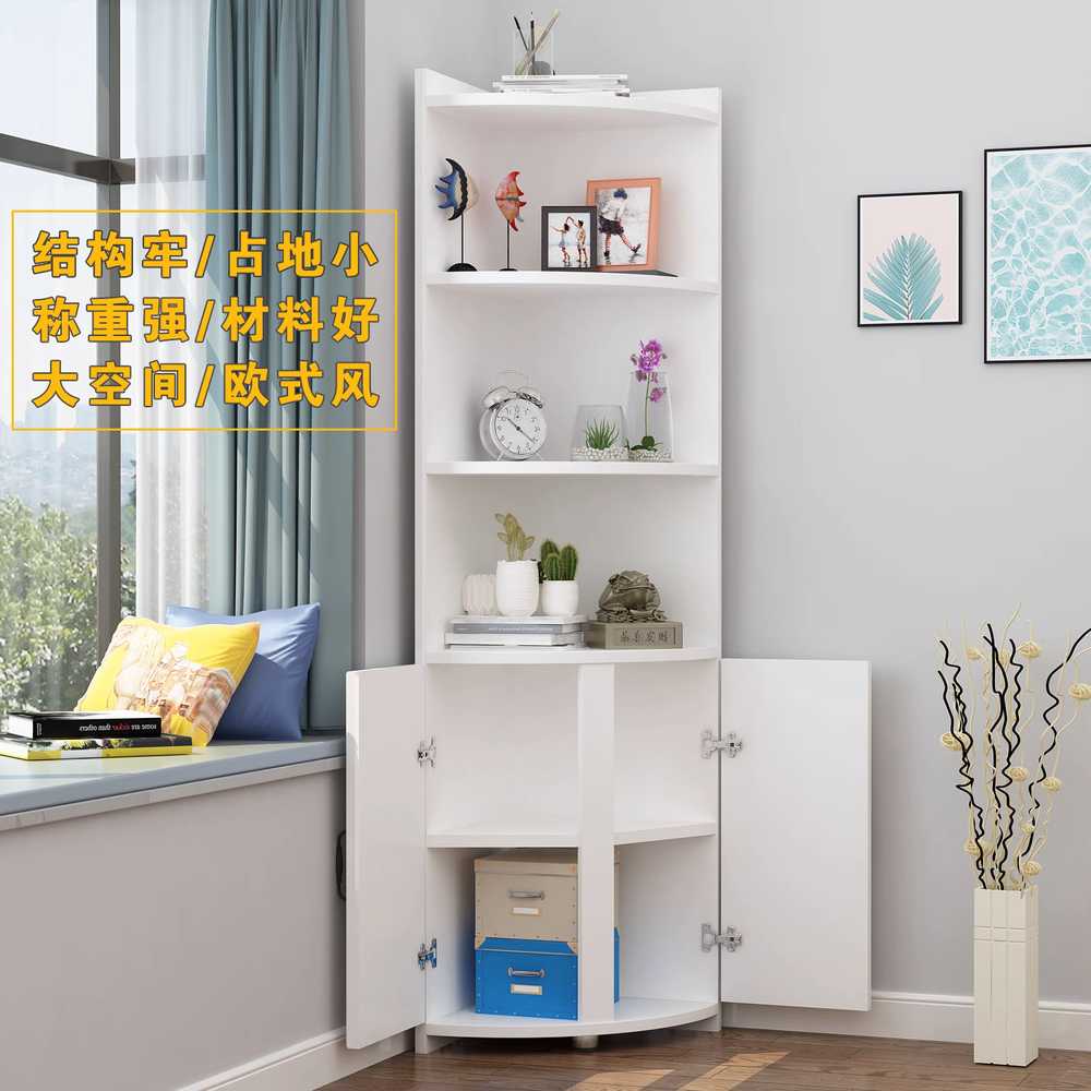 코너장 거실 수납장 장식장 삼각형 수납 모서리선반 - 상세 이미지 2