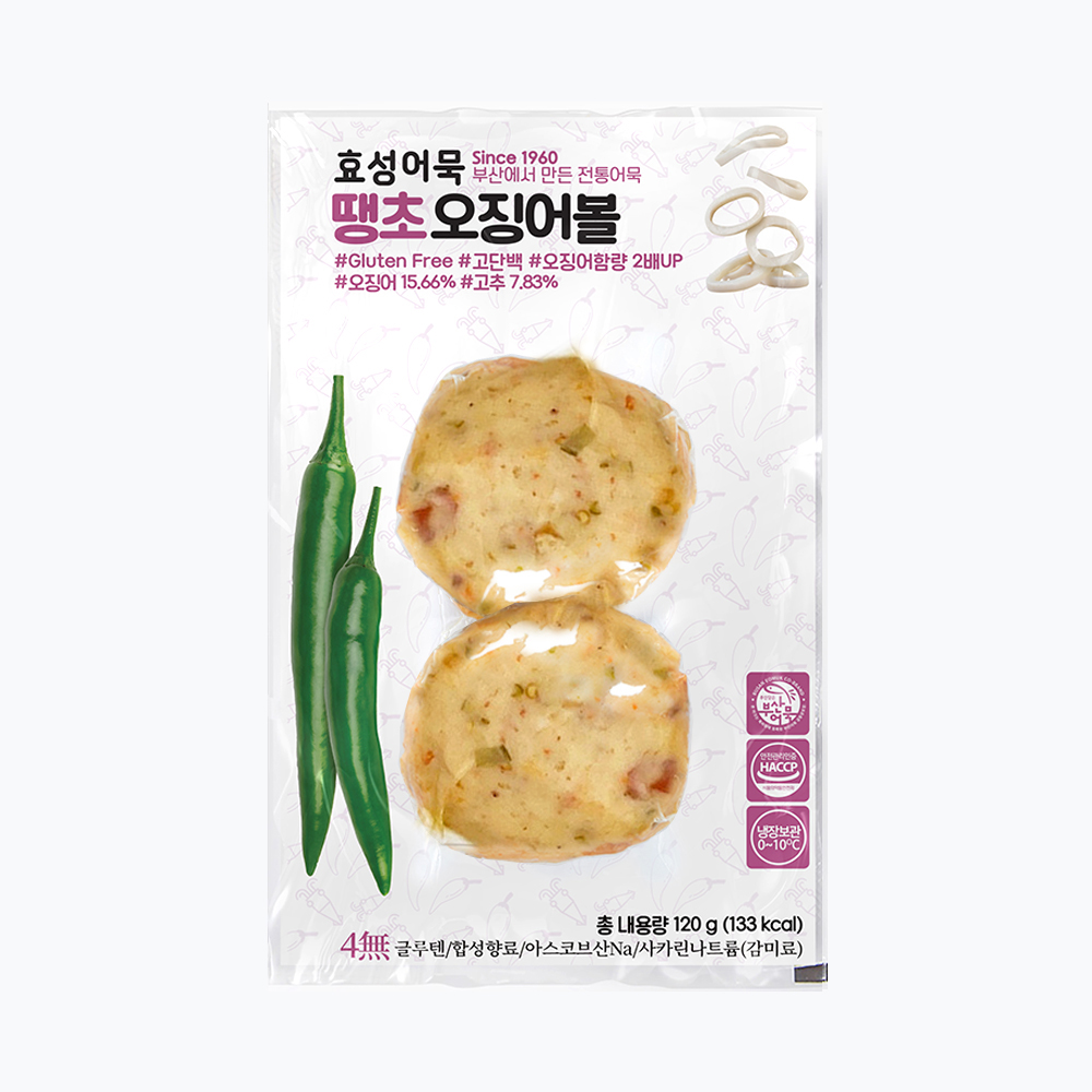 효성어묵 땡초오징어볼 2개입 - 상품 이미지