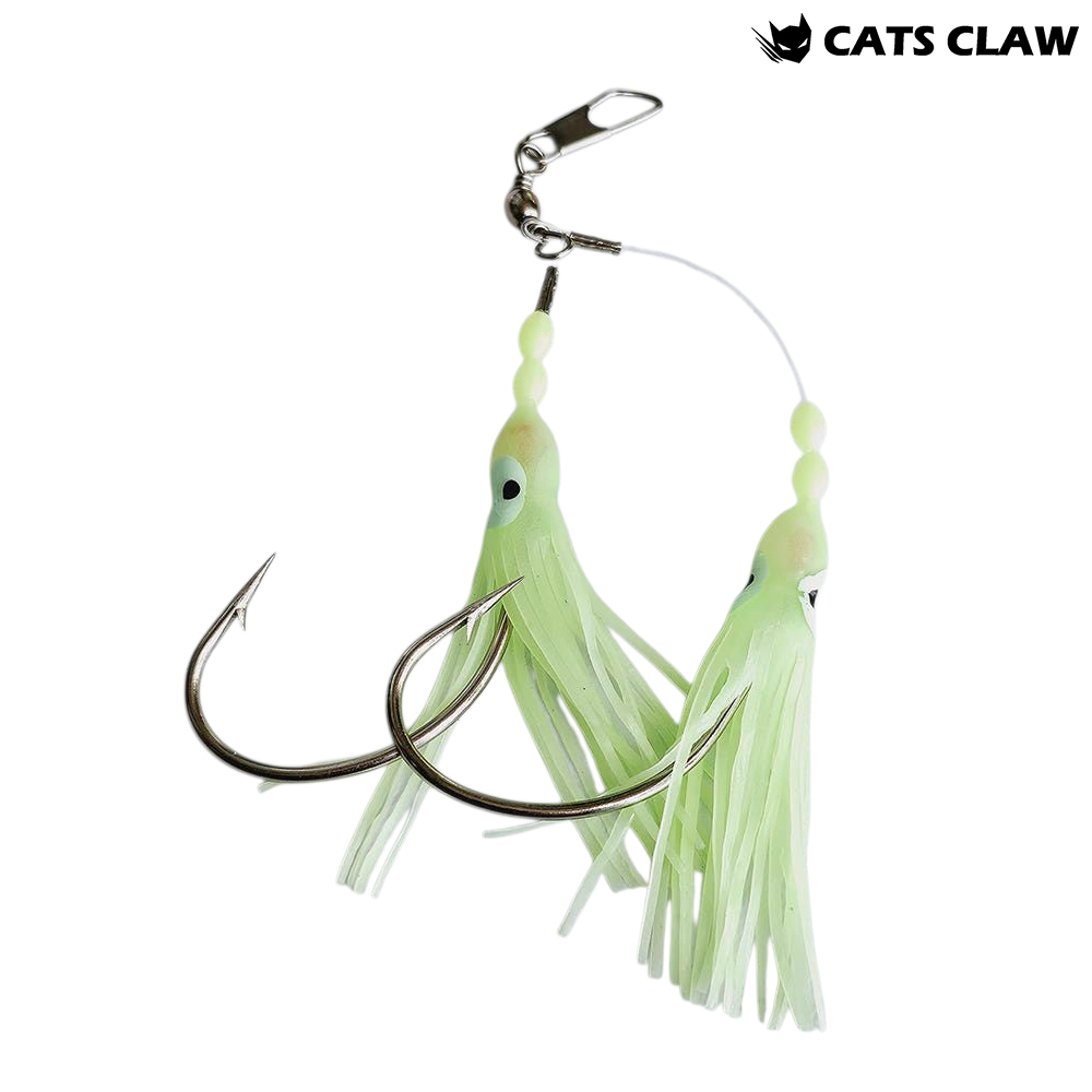캣츠크로우 대구바늘 쌍바늘 꼴뚜기 더블바늘 34호, 그린
