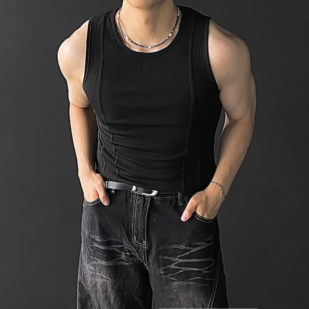 망고나시 남자골지나시 머슬핏 - 상세 이미지 5