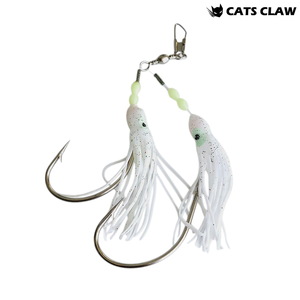 캣츠크로우 대구바늘 쌍바늘 꼴뚜기 더블바늘 34호, 화이트