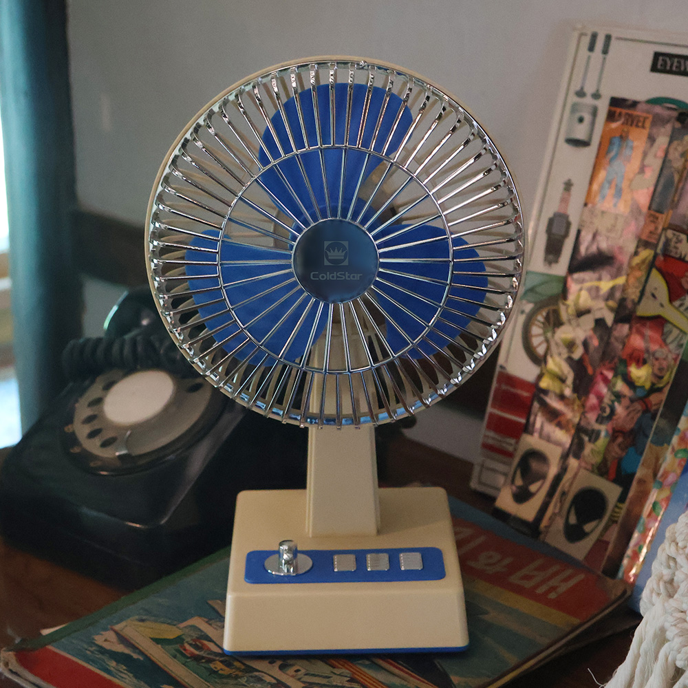 콜드스타 추억의 레트로 팬 빈티지 탁상 선풍기 사무실 책상 독서실 소형 미니 무소음 usb