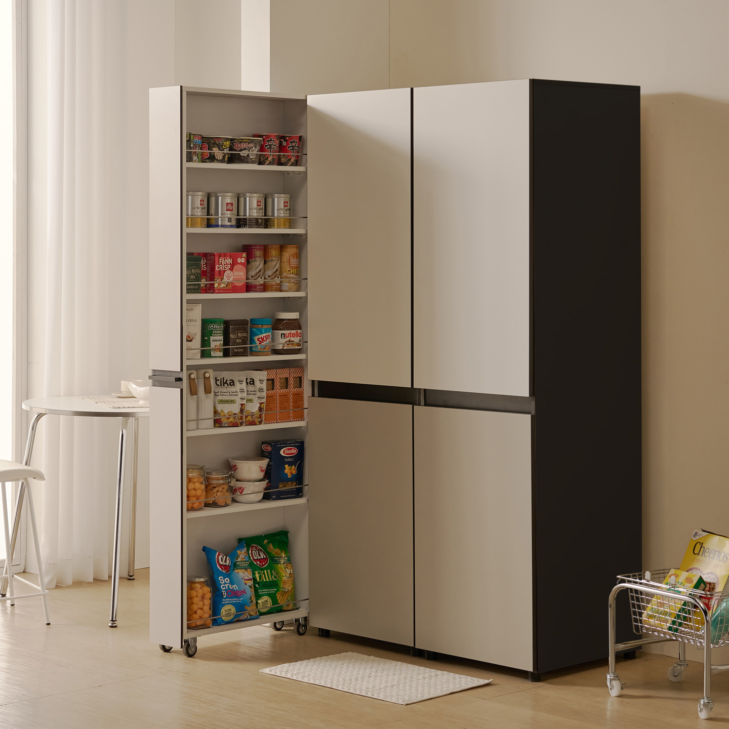 해피아이 컨실 냉장고 틈새수납장 틈새장 대형 160