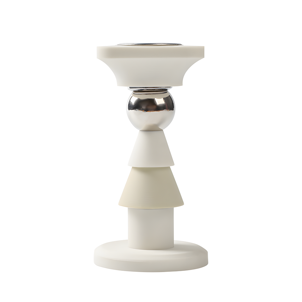 실리콘 무타공 설치 자석 도어 스토퍼 아이보리 저소음 침실 화장실 DIY