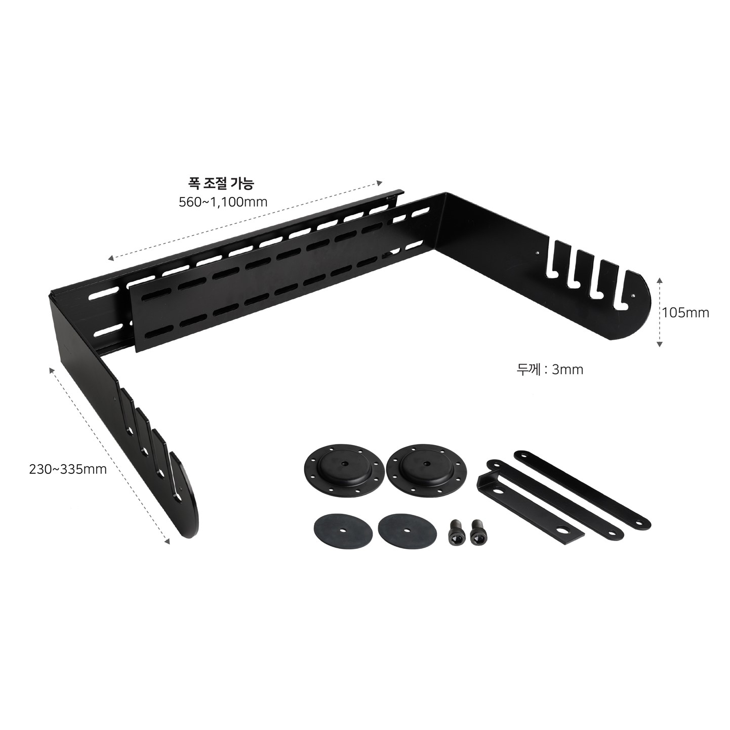 스피커 월마운트 벽걸이 브라켓 벽부형 설치 요크 키트 대형스피커 GNS GBK-125 - 상세 이미지 2