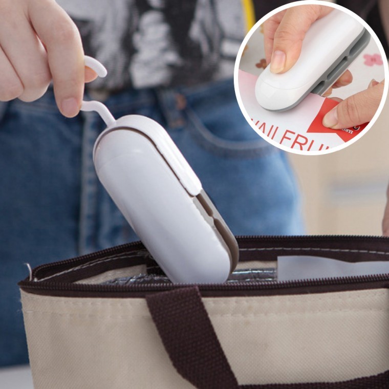 휴대용 실링기 과자 봉지집게 비닐 밀봉기 접착기