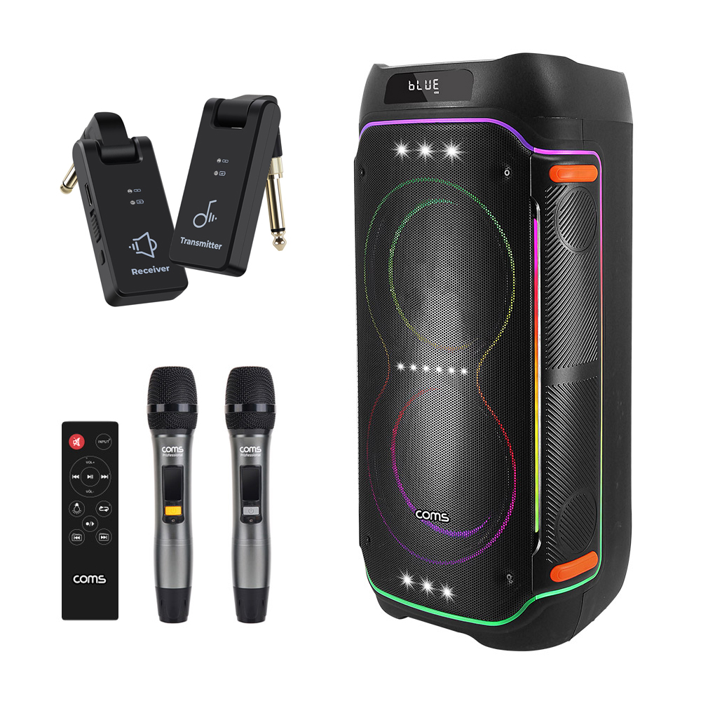 블루투스 무선마이크 이동식 스피커 KY8100S7 1000스피커+무선2개+송수신기 - 메인 이미지