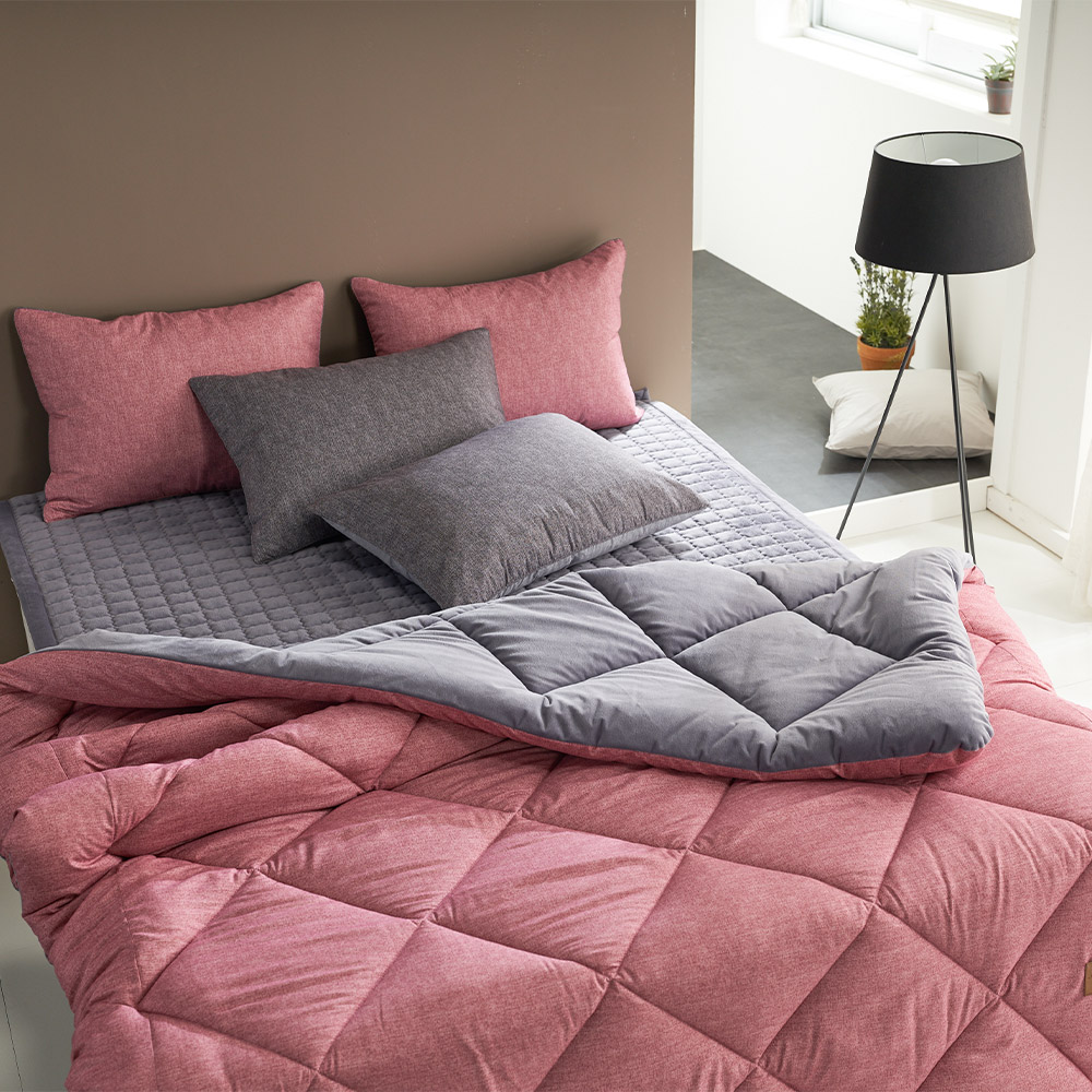 밍크 극세사 알러지케어 옥수수솜 양면 포근한 겨울 이브자리 극세사 차렵 이불 SS