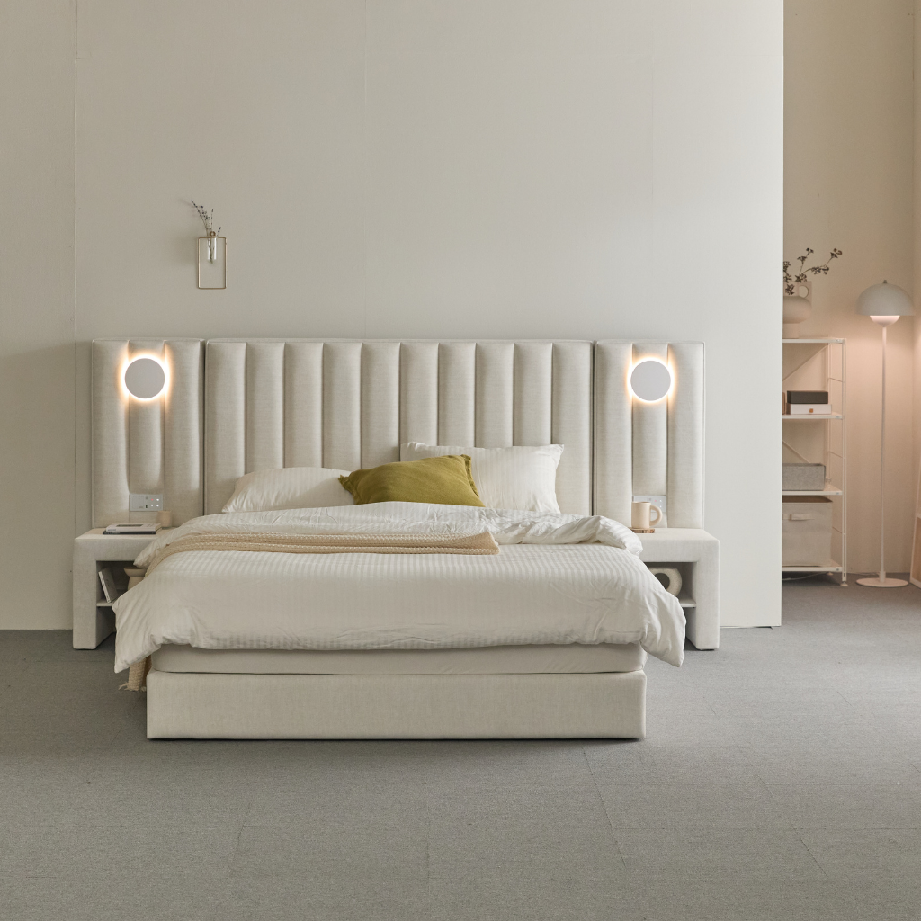 에덴느 에스더 호텔식 침대 프레임 패브릭 호텔 신혼부부 헤드보드+프레임 슈퍼싱글 1100