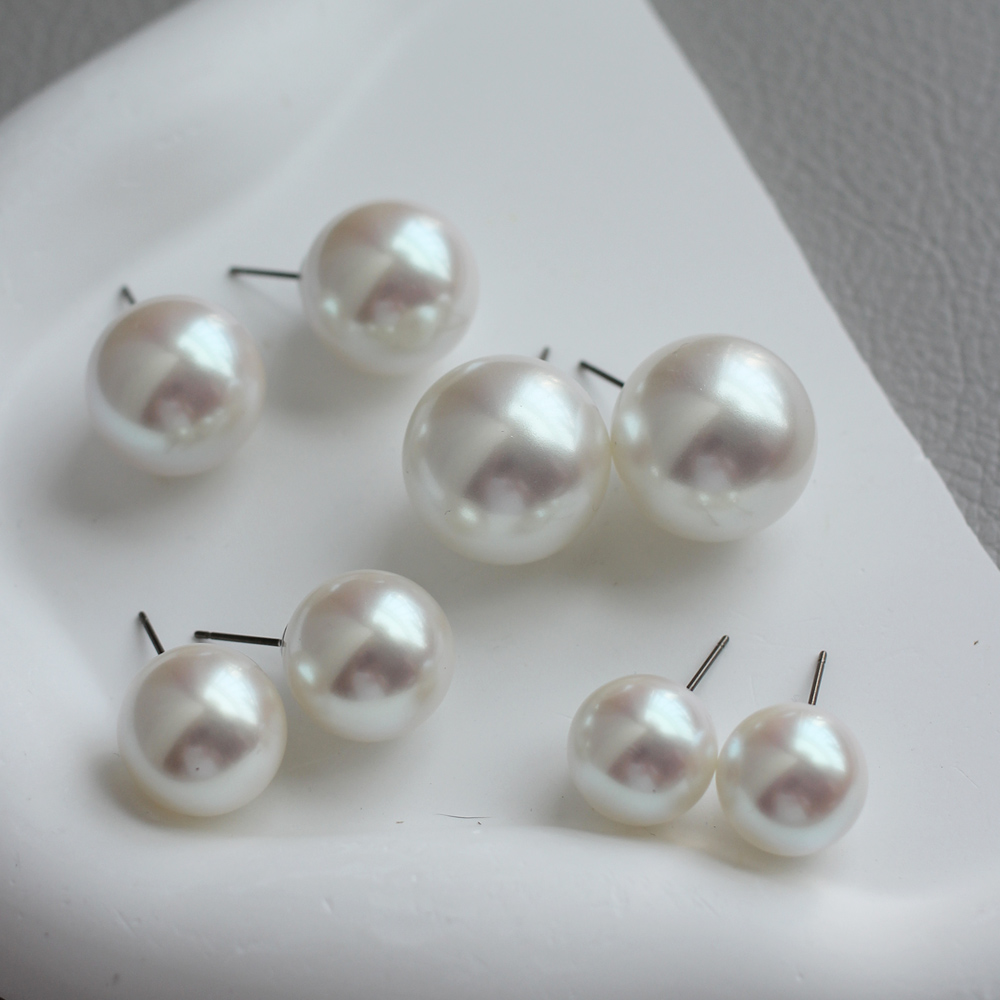 프리미엄 EF 왕진주 귀걸이 14mm 16mm 18mm 20mm 핵진주 볼드 국산