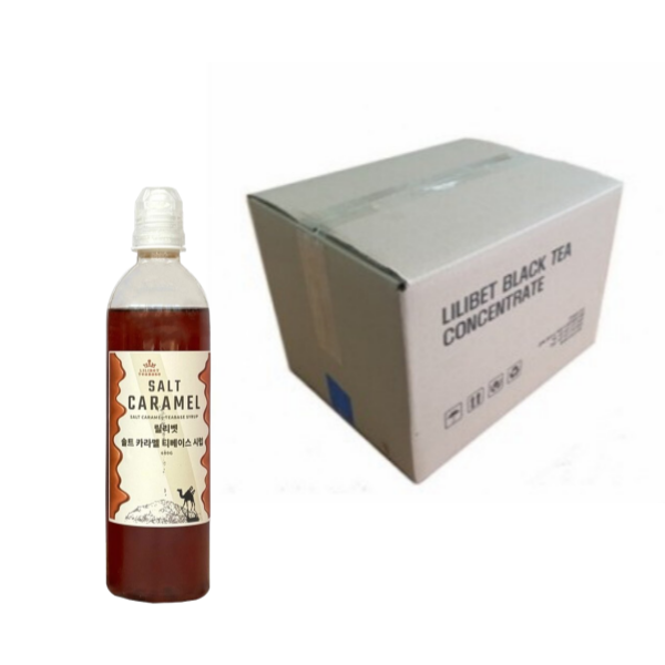 릴리벳 솔트 카라멜 티베이스 시럽 600g 라떼 마끼아또 홈카페 아포가토 단짠단짠 커피 - 상품 이미지