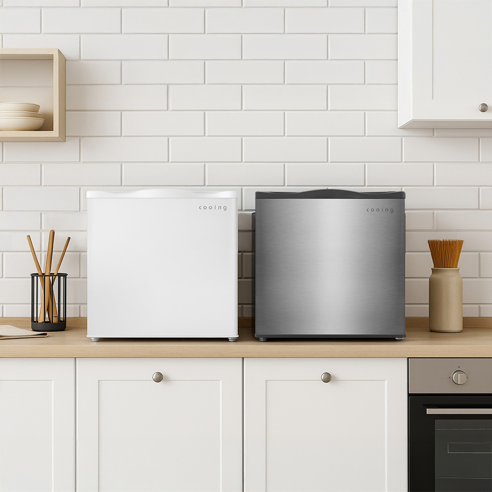 쿠잉 미니냉동고 FR-S35 소형 가정용 원룸 음쓰 화이트