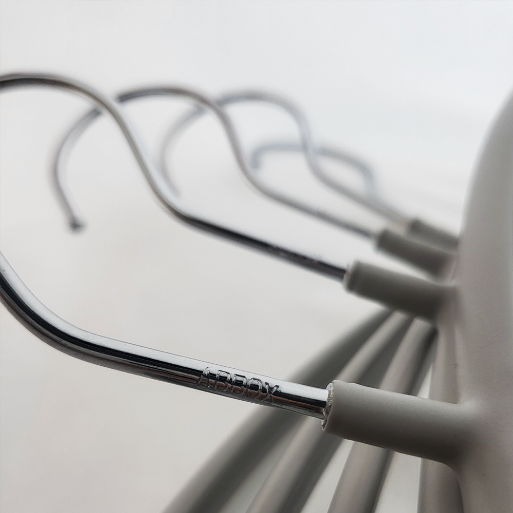 에이비박스 시그니처 마뜨 라운드 옷걸이 멀티 논슬립 회전형 어깨뿔방지 그레이, 60개