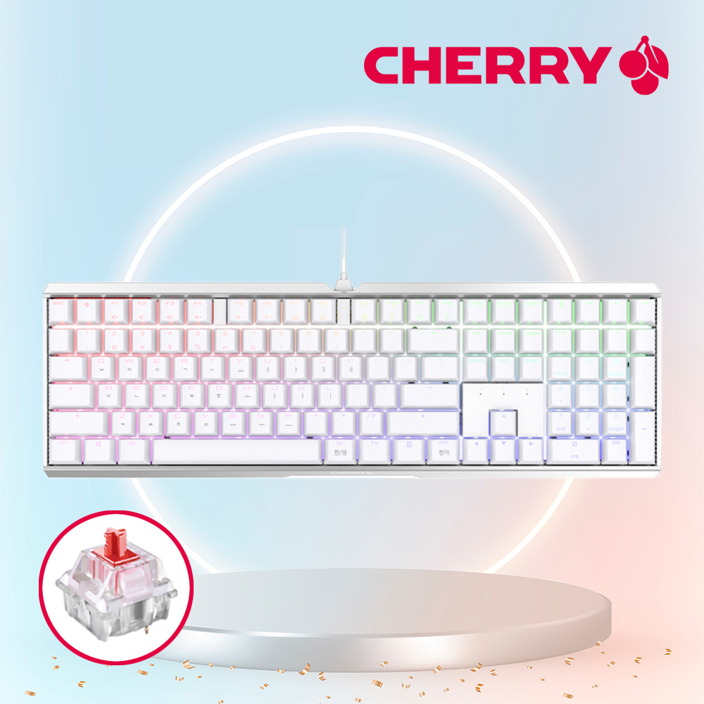 [국내정발] 체리 MX BOARD 3.0S MX2A RGB 기계식 유선 키보드 화이트 적축 - 상품 이미지