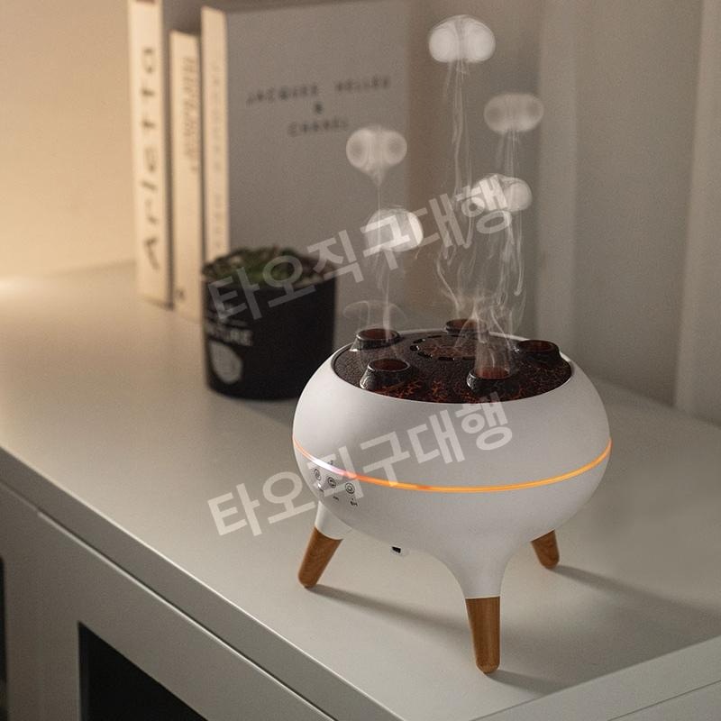 해파리가습기 원룸 도넛링 미니 가정용 조명 인테리어 탁상 사무실 탁상용 무드등 - 상품 이미지