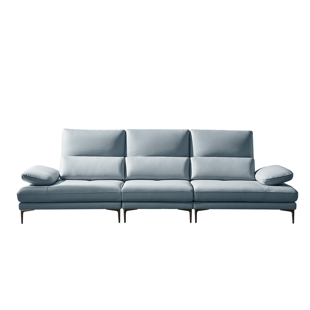 쉐우드가구 아소르 이태리 천연통가죽 기능성 스윙 소파 4인용 / 자재등급 E0 국내제조