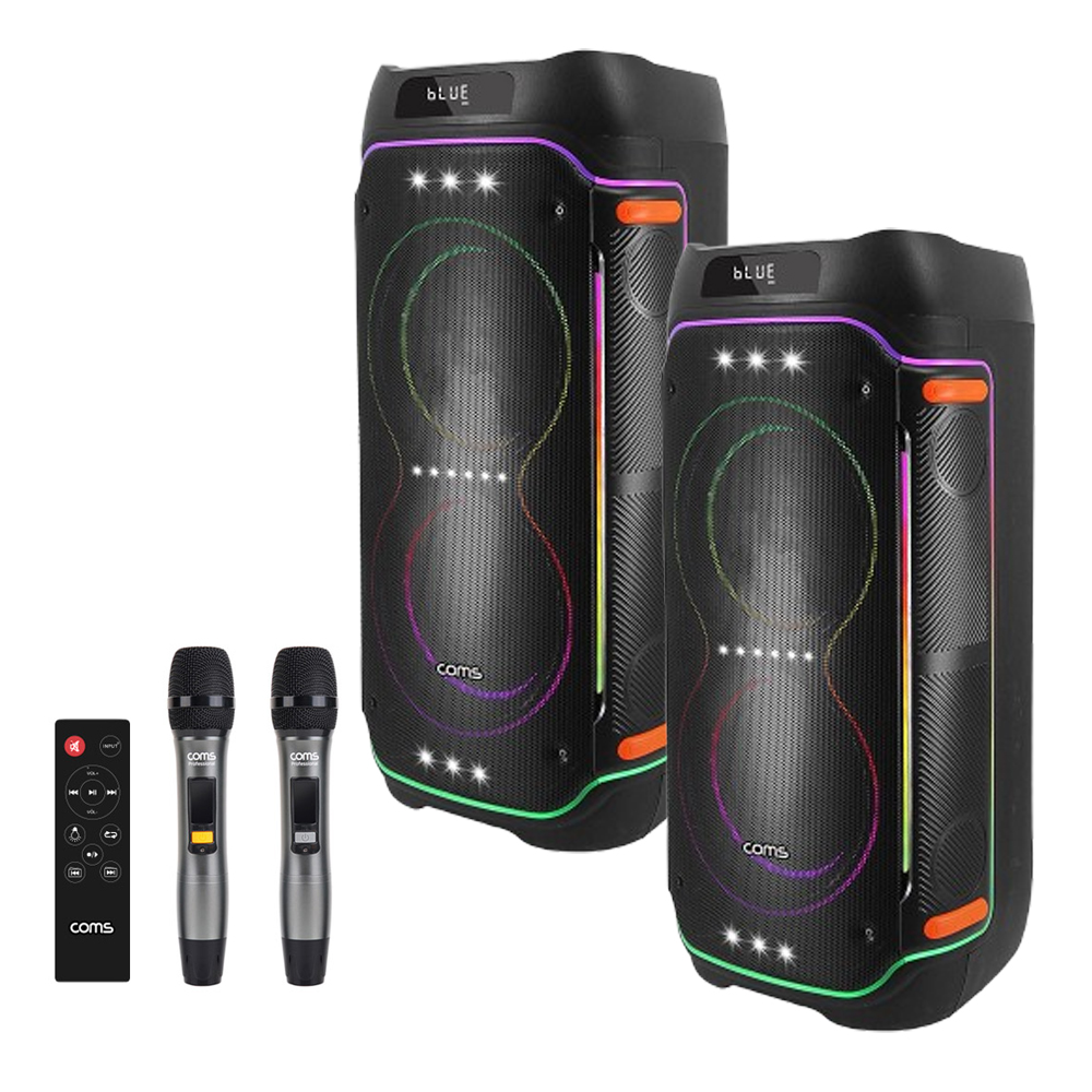 블루투스 무선마이크 이동식 스피커 KY8100S4 800스피커2대+무선4개 - 메인 이미지