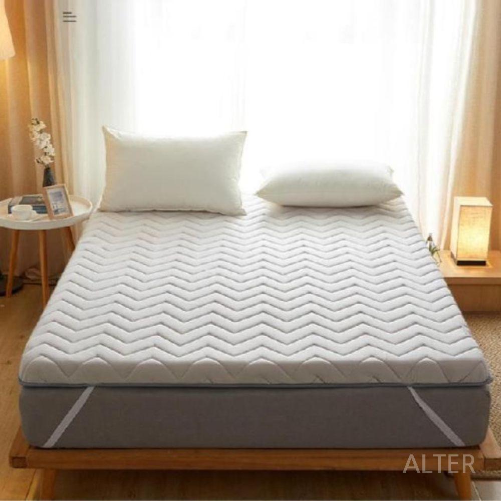 라텍스 가정용 토퍼 쿠션 매트 기숙사 딥슬립 접이식 회색 두께 약 6cm 120x190cm - 상세 이미지 3