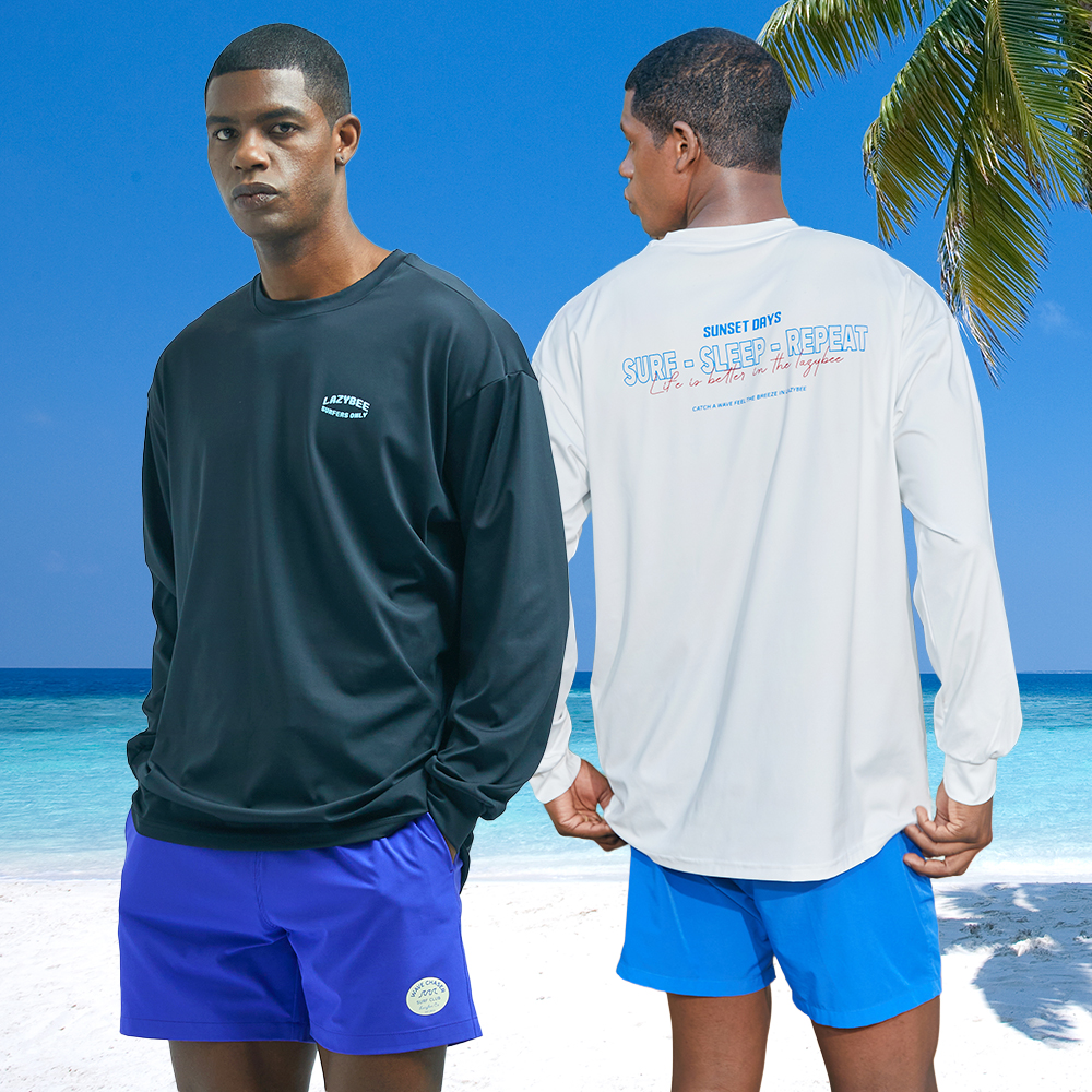 남자 래쉬가드 루즈핏 체형커버 수영복 빅사이즈 비치웨어 드라이쿨링 오버핏 긴팔