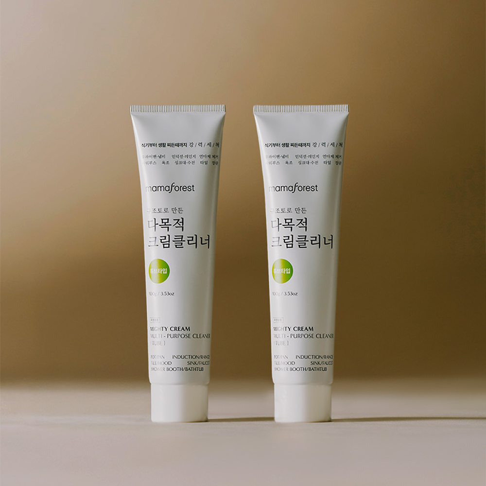 1+1 마마포레스트 규조토 다목적클리너 크림 튜브형 찌든때 기름때 제거 식기류 세척