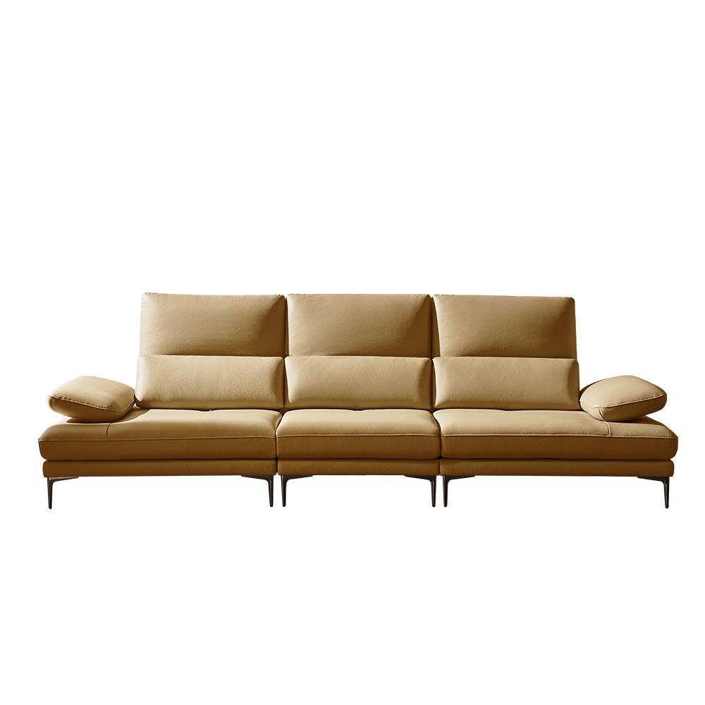 쉐우드가구 아소르 이태리 천연통가죽 기능성 스윙 소파 4인용 / 자재등급 E0 국내제조