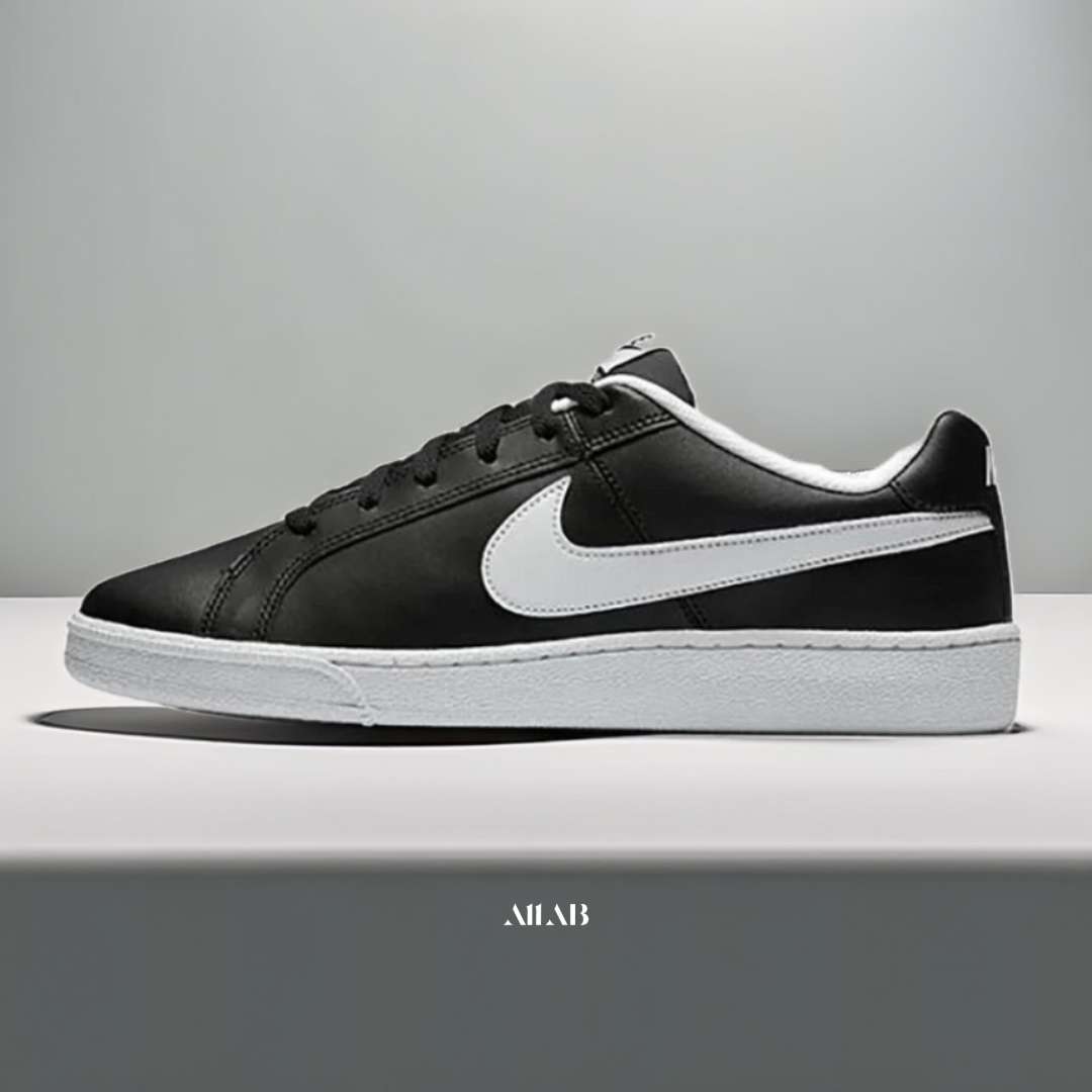 [오늘출발] 나이키 코트 로얄 단화 학생 운동화 커플 스니커즈 가죽 신발 블랙화이트, 285