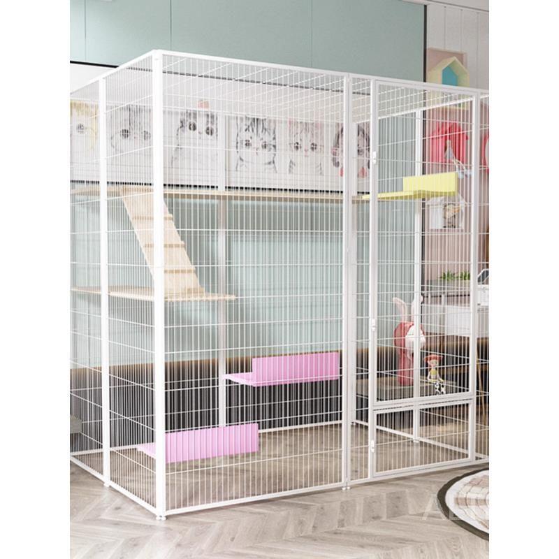 실내 철제 반려묘 케이지 고양이 철장 철망 격리장 펜스 길이 120cm 120x150cm - 상세 이미지 2