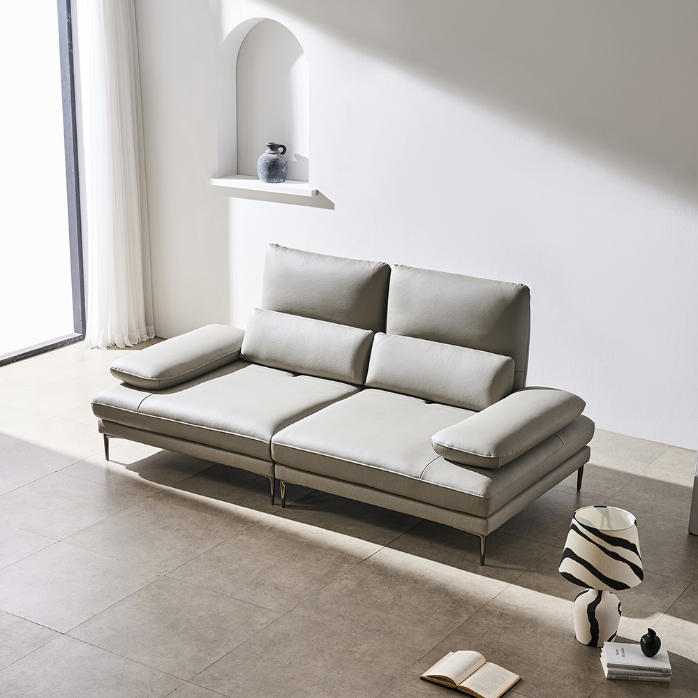 쉐우드가구 아소르 이태리 천연통가죽 기능성 스윙 소파 3인용 / 국내제조