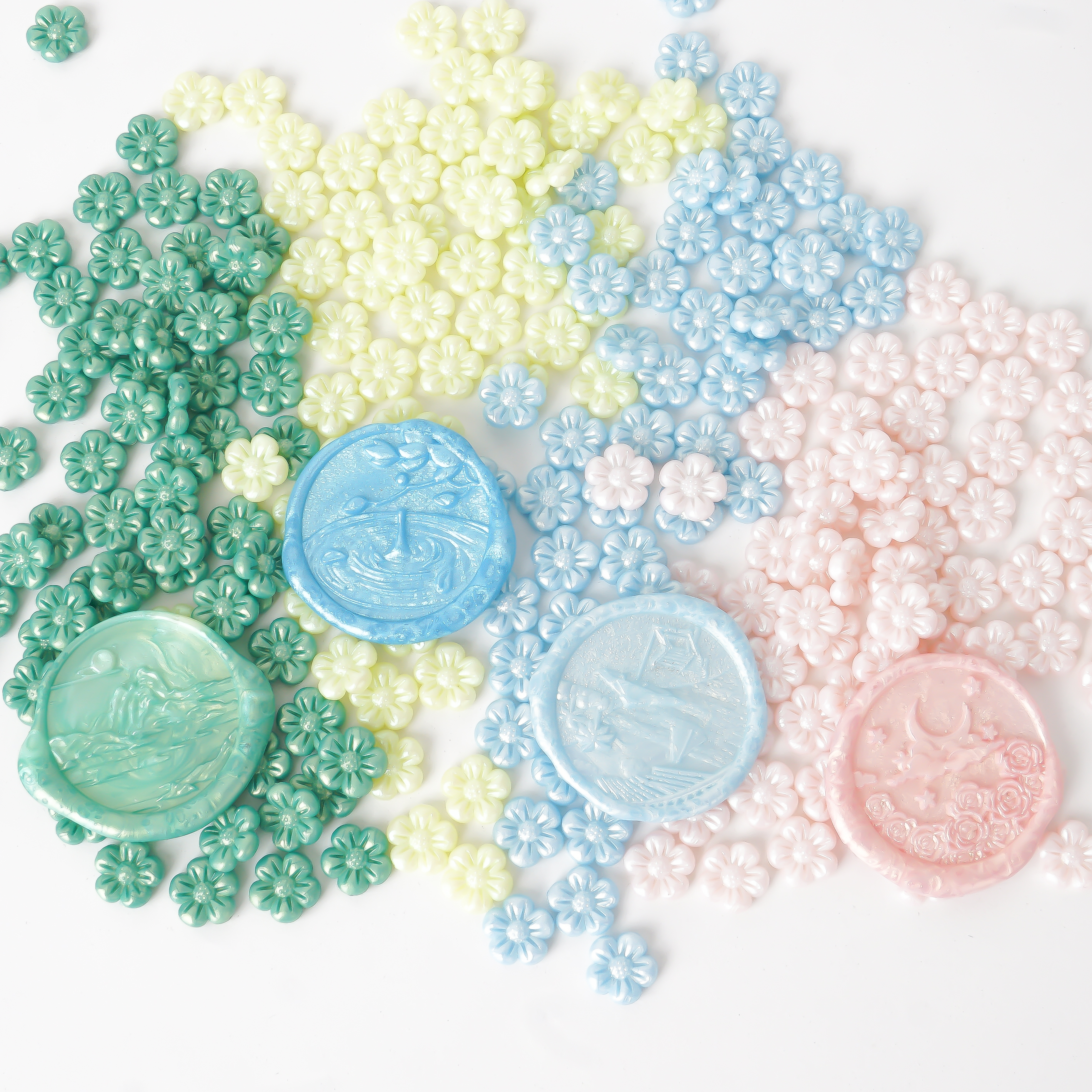 1평문구점 실링왁스 플라워 오로라 왁스 30g 청첩장 - 상세 이미지 3