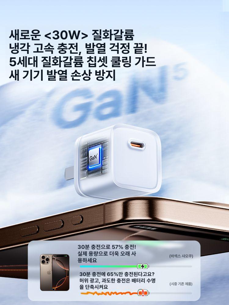 Baseus 프로 16 무선 고속 충전세트 PD 30W 화이트 20W - 상세 이미지 3
