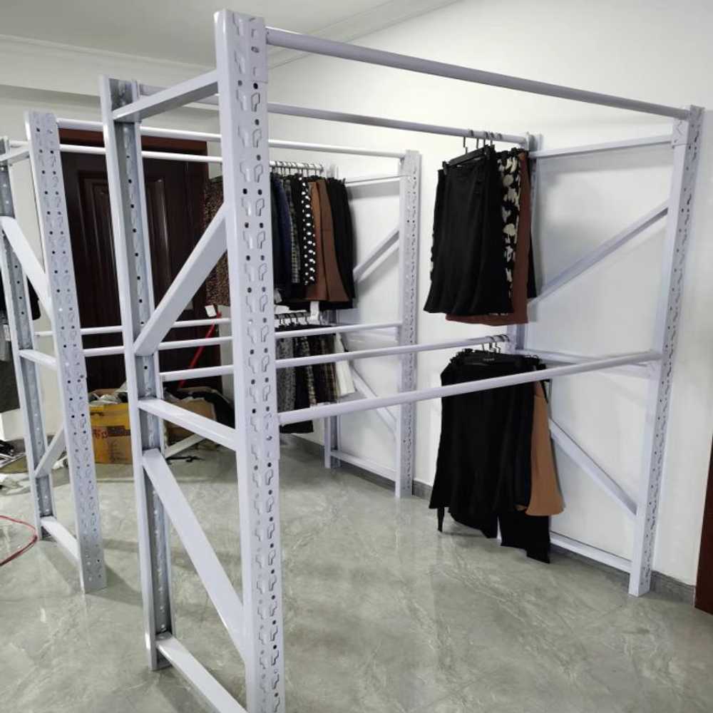 세탁소 행거 원룸 의류 공장 옷걸이 튼튼한 진열대 120x200cm - 상품 이미지