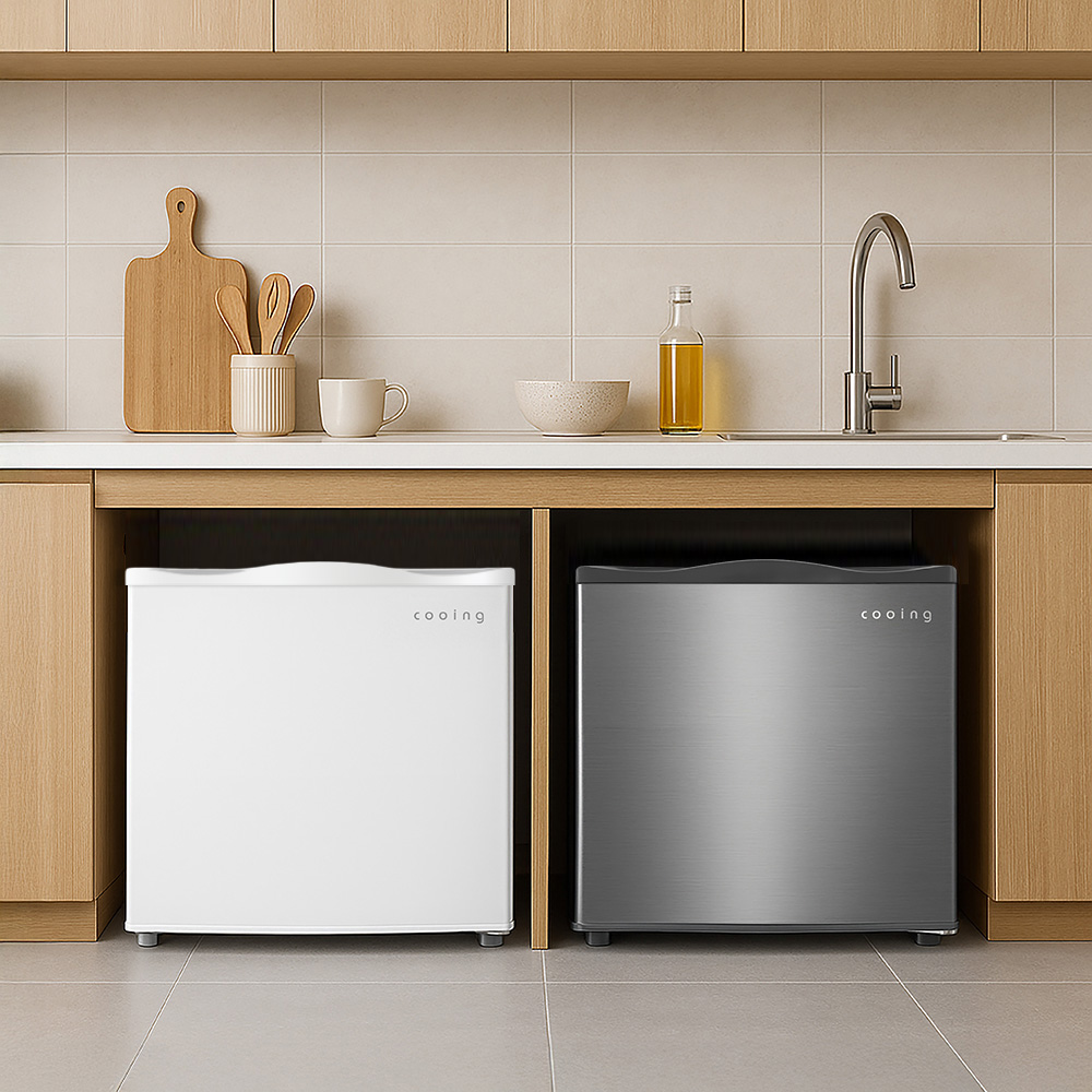 쿠잉 미니냉동고 FR-S35 소형 가정용 원룸 음쓰 화이트