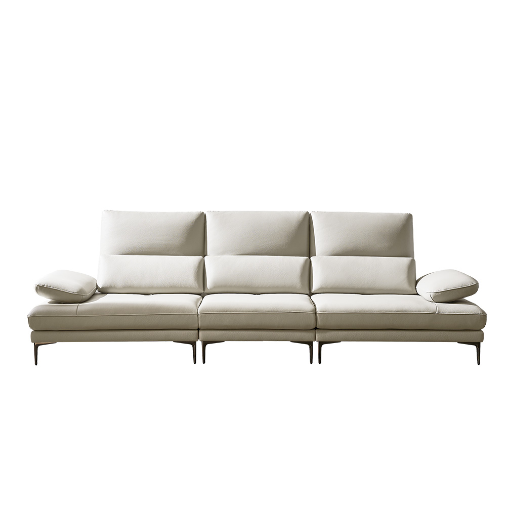 쉐우드가구 아소르 이태리 천연통가죽 기능성 스윙 소파 4인용 / 자재등급 E0 국내제조