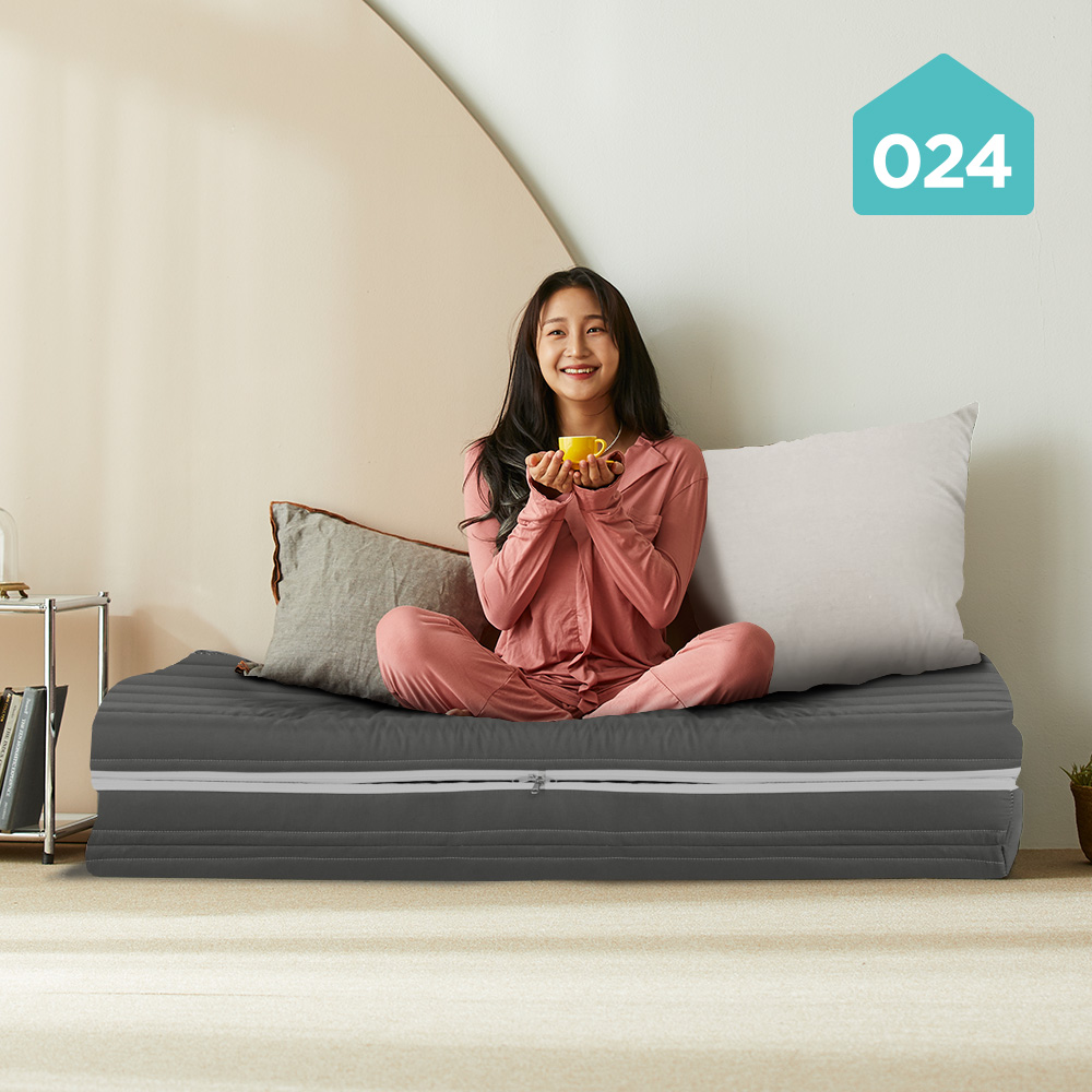 024홈 국민토퍼 3단 접이식 토퍼 매트리스 푹신한 바닥 침대 8cm 멀티싱글