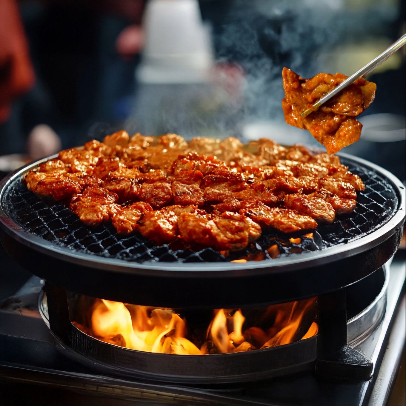 고덕 불고기 직화 돼지 한돈 숯불 석쇠 250g 고추장 간장 : 고덕불고기